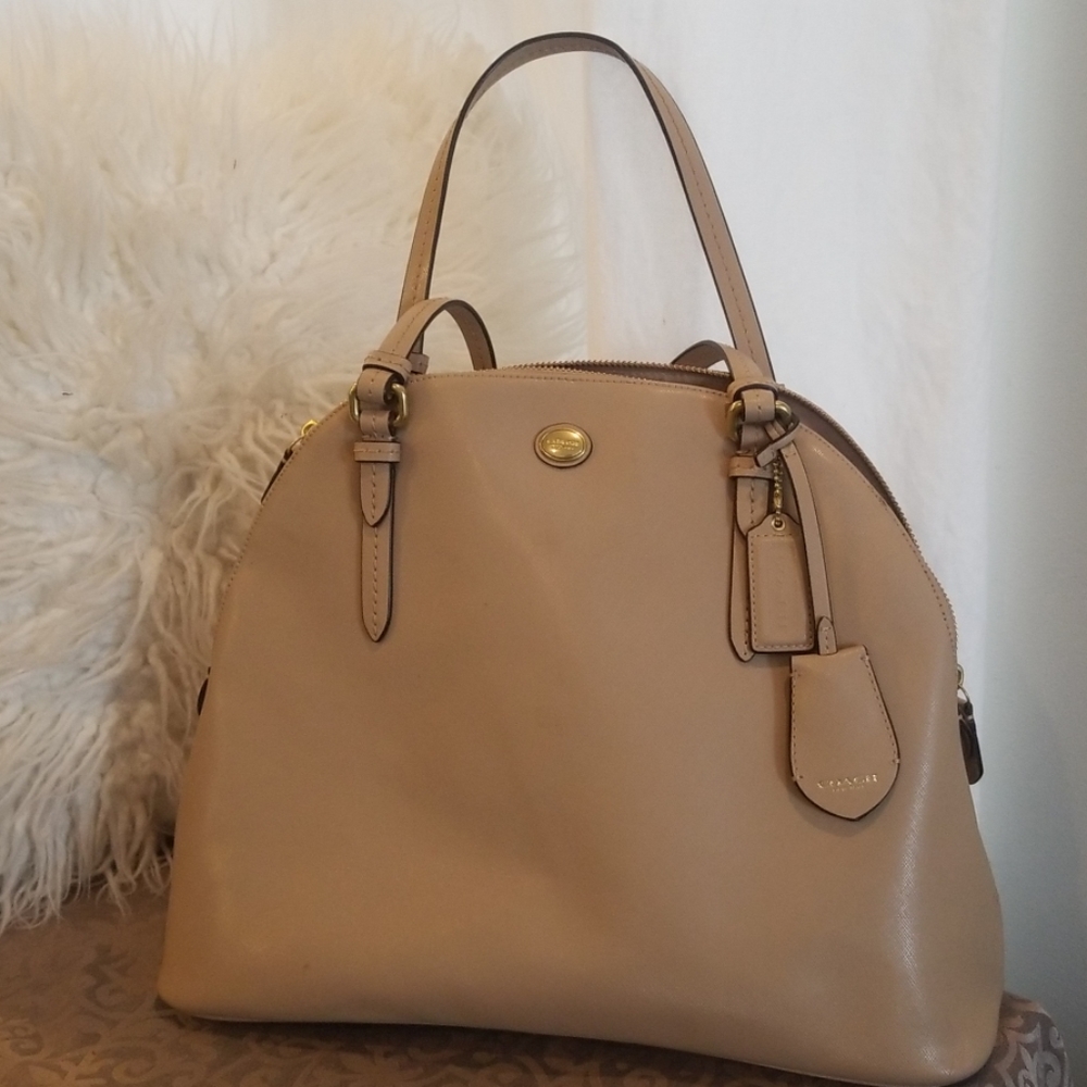 Tan Coach Tote